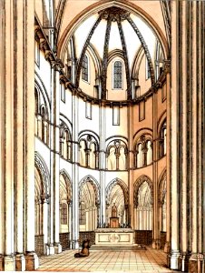 Saint-Germer-de-Fly (60), abbatiale, vue dans le chœur