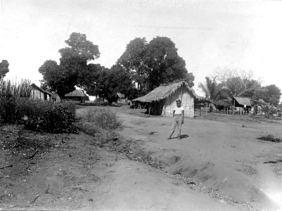 Sakalav-byn Ambabo. Parti av byn. Ambabo. Madagaskar - SMVK - 001661