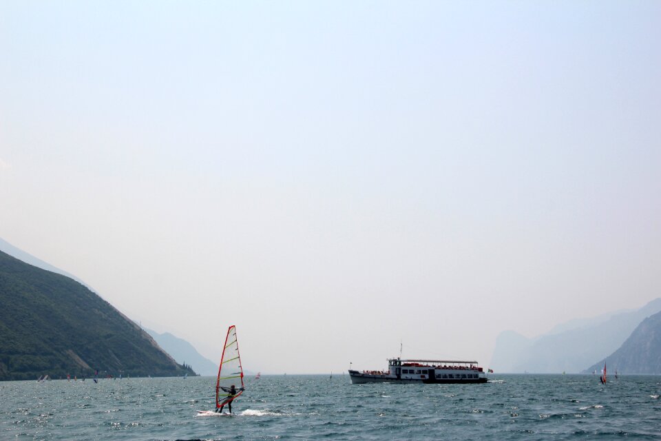Landscape mountains water sports