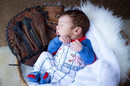 Adorable daddy's boy boy