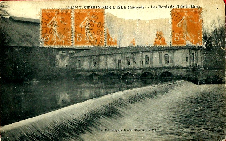 Saint-Seurin-sur-l'Isle - bords de l'Isle et usine 1
