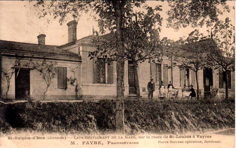 Saint-Sulpice-d'Izon cafe de la gare