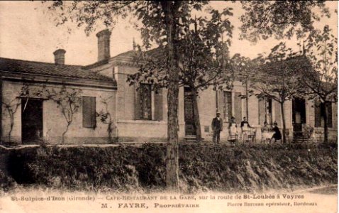 Saint-Sulpice-d'Izon cafe de la gare