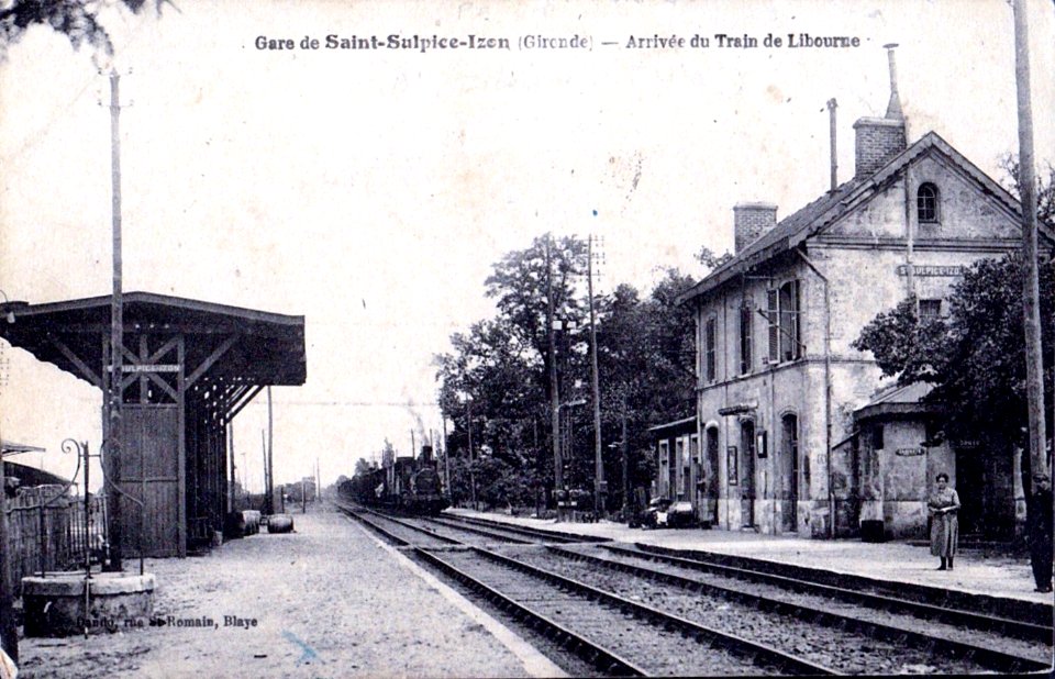 Saint-Sulpice-Izon arrivee-du-train-de-libourne