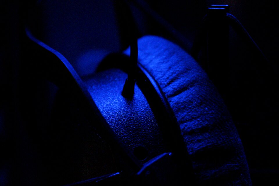 Blue headphones sound