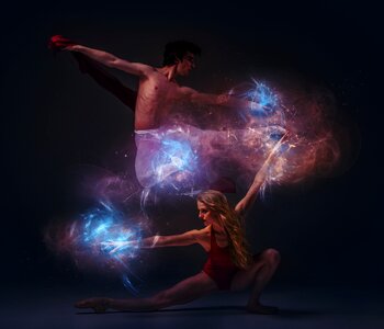 Ballerina modern gymnastic