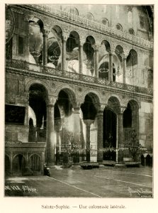 Sainte-Sophie- Une colonnade latérale - Barth Hermann - 1913