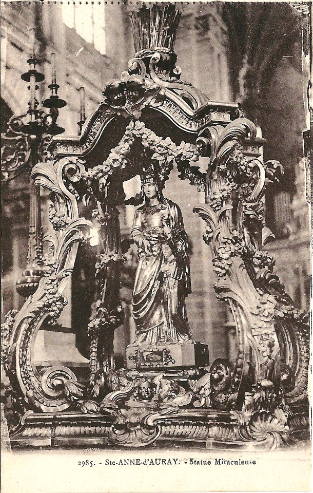 Sainte-Anne-d'Auray-FR-56-vers 1930-la basilique-la statue-1
