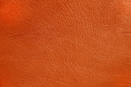 Orange brown real leather photo