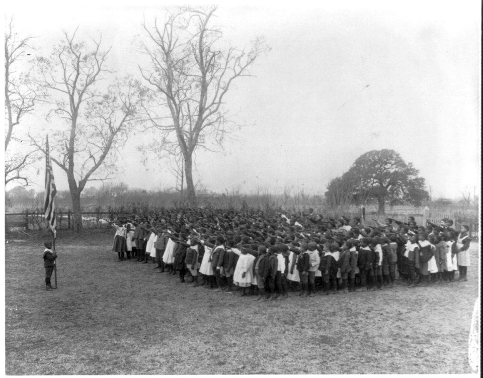 Saluting the flag at the Whittier Primary School LCCN2001703861