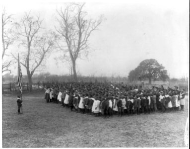 Saluting the flag at the Whittier Primary School LCCN2001703861