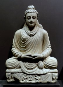 Sakyamuni Buddha in meditation, Gandhara, 2nd-3rd century AD, slate - Linden-Museum - Stuttgart, Germany - DSC03813 photo