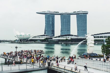 Sea singapore buildings photo
