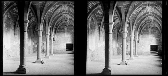 Sala del monestir de Poblet on s'ubicava la biblioteca