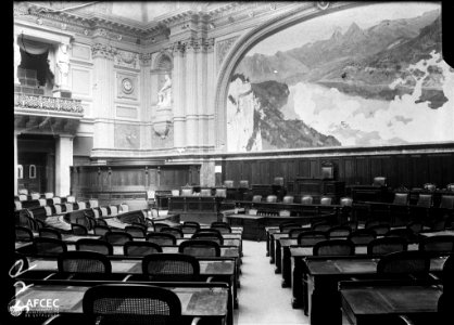 Sala interior del Palau Federal seu del parlament nacional de Suïssa (AFCEC MORELLO A 0942)