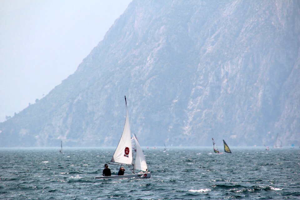 Landscape mountains water sports