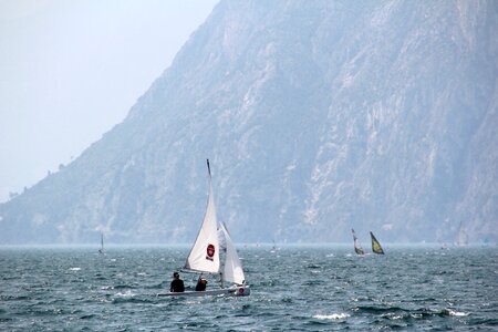 Landscape mountains water sports