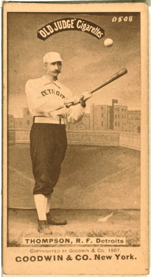 Sam Thompson, Detroit Wolverines, baseball card portrait LCCN2007686528