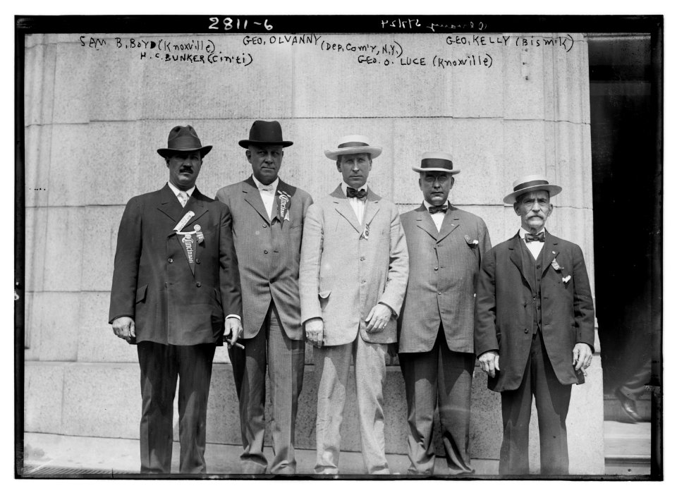 Sam B. Boyd (Knoxville), H.C. Bunker (Cin'ti), Geo. Olvanny (Dep. Com'y, N.Y.), Geo. O. Luce (Knoxville), Geo. Kelly (Bism'k) LCCN2014694057