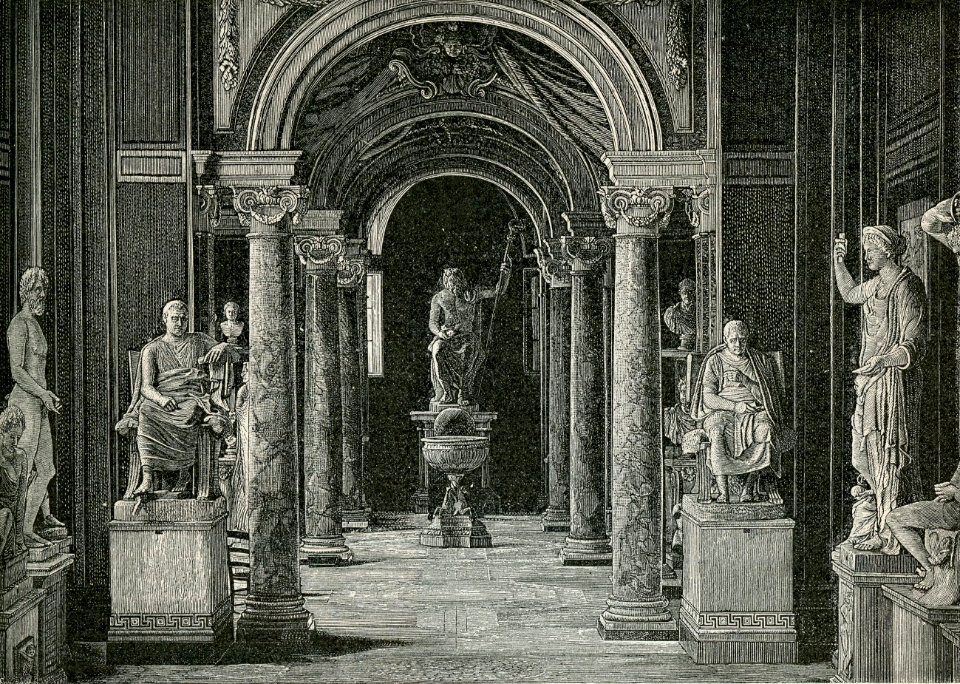 Sala delle statue nel Museo Vaticano