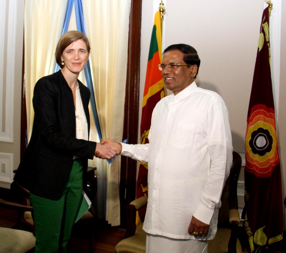 Samantha Power meets Maithripala Sirisena 1