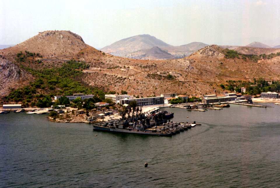 Salamis Naval Base with former USN destroyers 1979