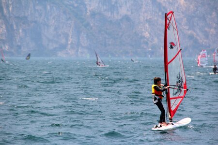 Landscape mountains water sports