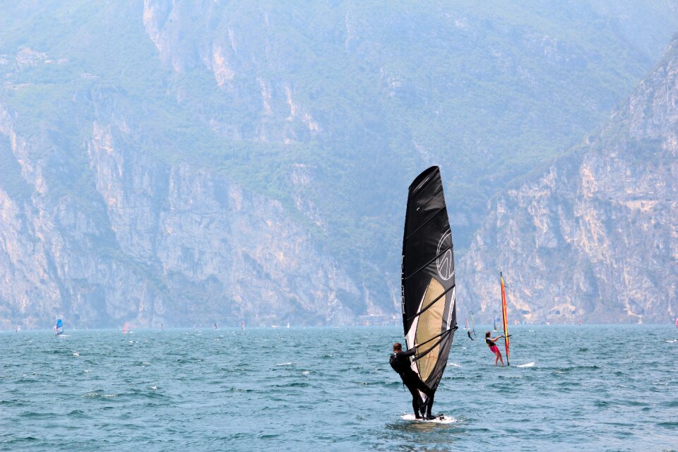 Landscape mountains water sports
