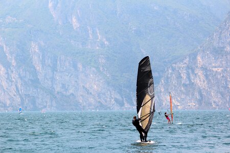 Landscape mountains water sports