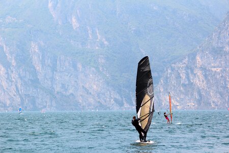 Landscape mountains water sports photo