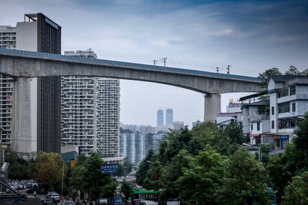 Guiyang overpass high-speed rail tracks