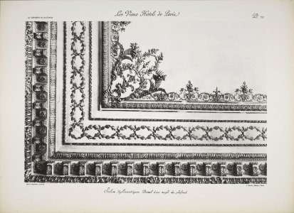 Salon diplomatique. Détail d'un angle du plafond (jlpw15 0746)