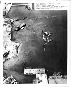 Salvage work on USS Utah (AG-16) 13 march 1944 (NH 64302)