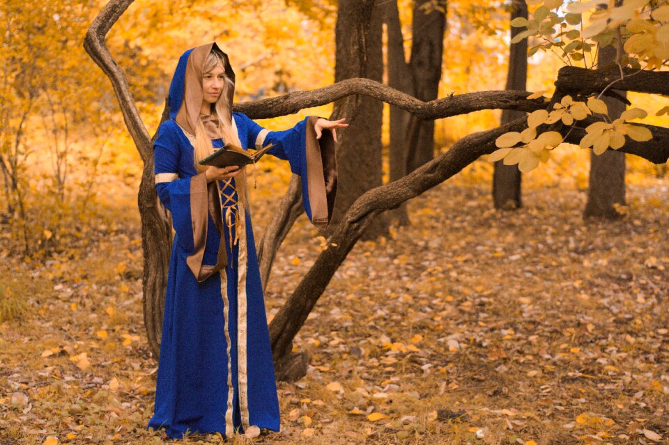 Witchcraft girl forest