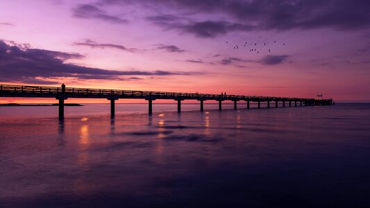 Bridge pier sea photo