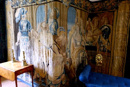 Samson and Delilah tapestry, Brussels or Antwerp, mid 1600s, view 1 - Kelmscott Manor - Oxfordshire, England - DSC00079 photo
