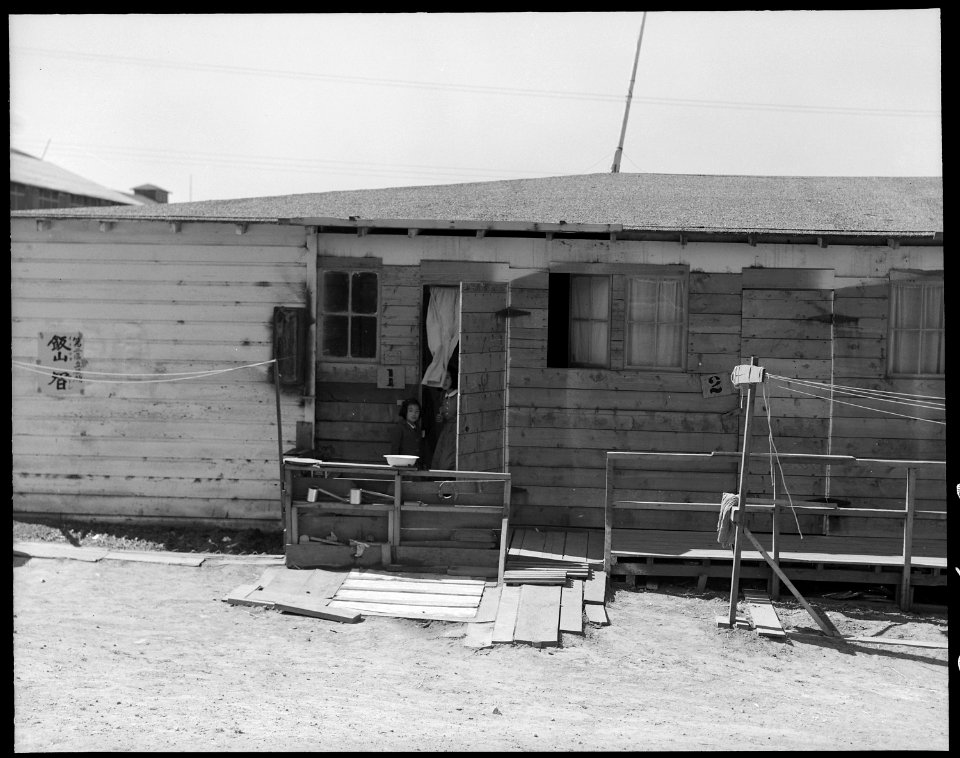 San Bruno, California. A close-up of the end of barracks shown in photograph Number C-620. The pla . . . - NARA - 537928