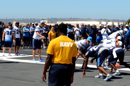 San Diego Chargers visit USS Ronald Reagan 130828-N-UK306-241 photo