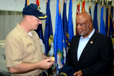 San Diego Chargers visit USS Ronald Reagan 130828-N-UK306-089