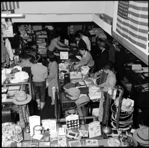 San Francisco, California. Customers buy merchandise in a store operated by a proprietor of Japanes . . . - NARA - 536042
