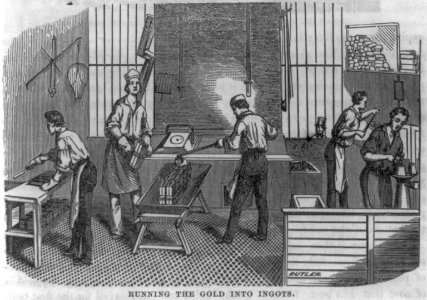 San Francisco Mint operations- Running the gold into ingots LCCN2005692187