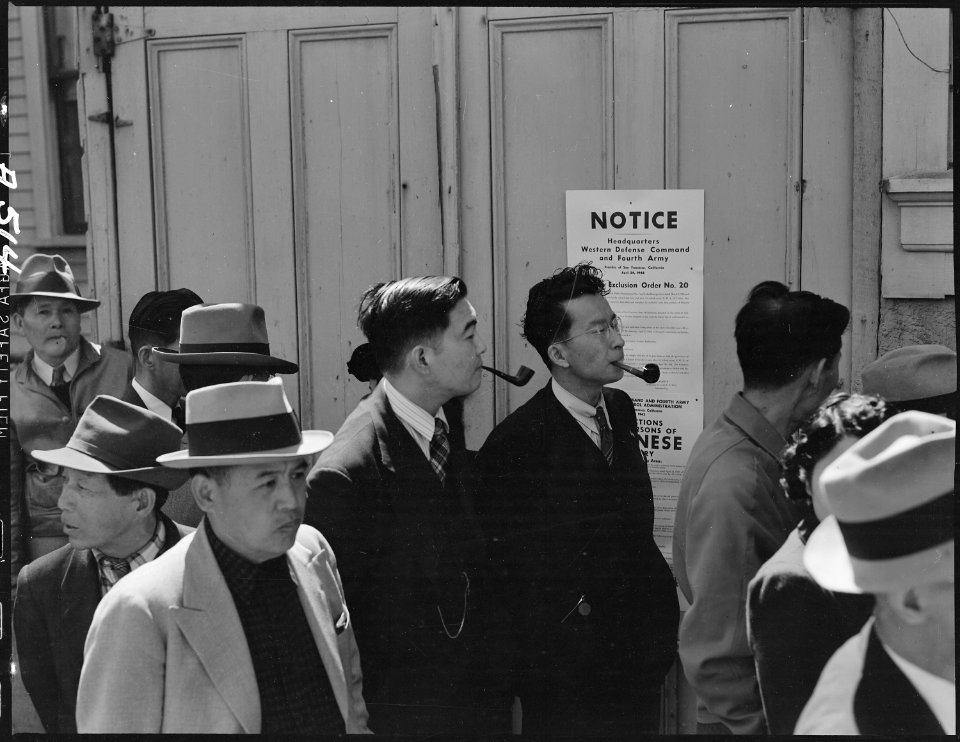San Francisco, California. In response to the Army's Exclusion Order Number 20, residents of Japane . . . - NARA - 536406