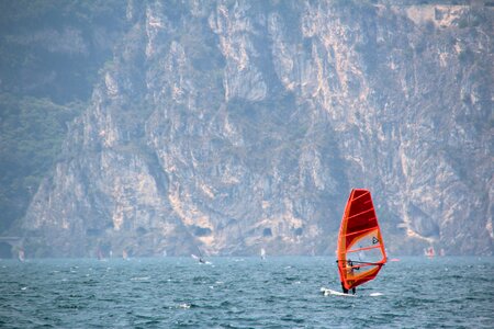 Landscape mountains water sports photo