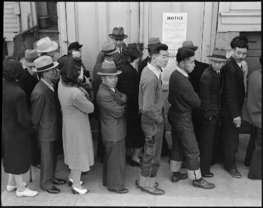 San Francisco, California. In response to the Army's Exclusion Order Number 20, residents of Japane . . . - NARA - 536409