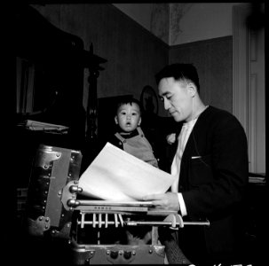 San Francisco, California. Dave Tatsuno, graduate of University of California in 1936, is making pr . . . - NARA - 537771