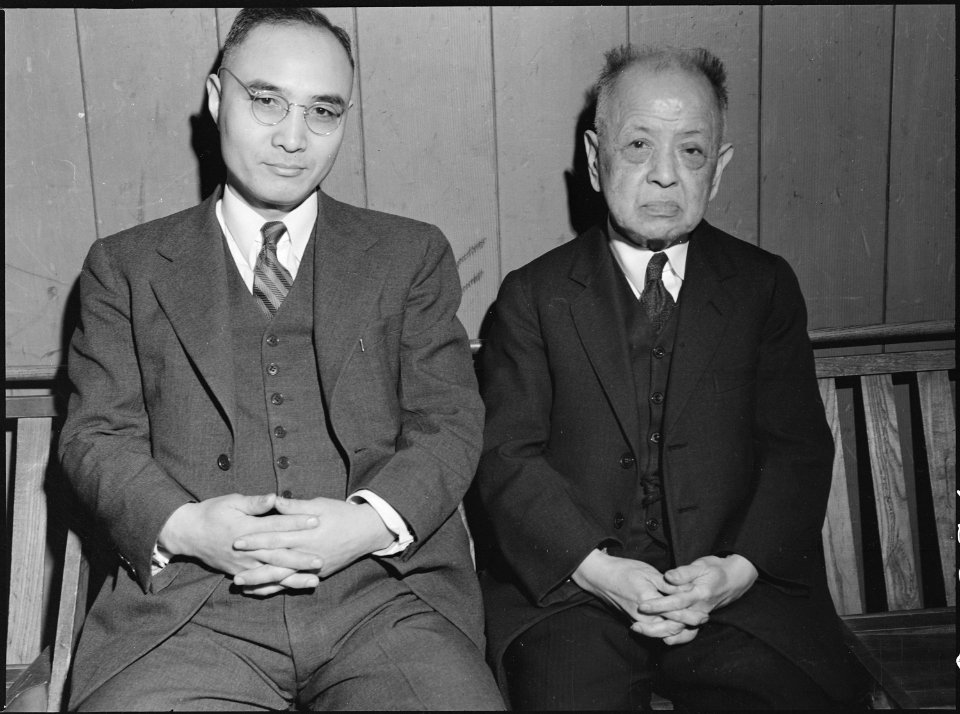 San Francisco, California. Methodist Clergyman of Japanese ancestry , with oldest member of his con . . . - NARA - 537691