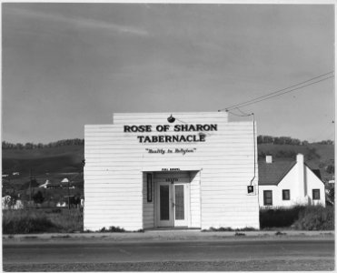 San Leandro, Alameda County, California. Brand new church - Pentacostal. Solomon 11-1 I am the Ros . . . - NARA - 521809
