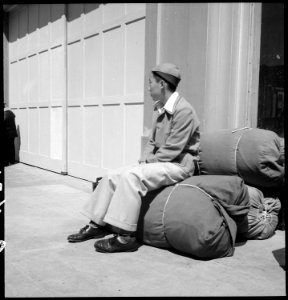 San Francisco, California. Young high school boy of Japanese ancestry at Wartime Civil Control Admi . . . - NARA - 537751
