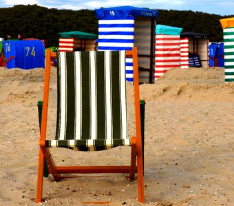 Colorful beach stripes photo