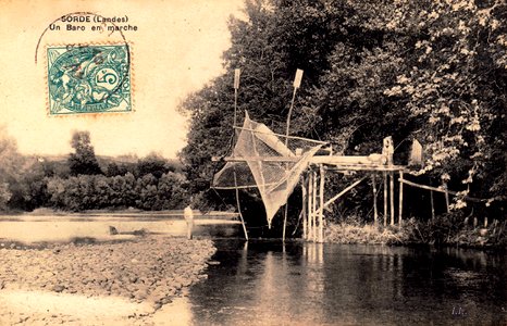 Saumon de l'Adour Baro en fonctionnement à Sorde